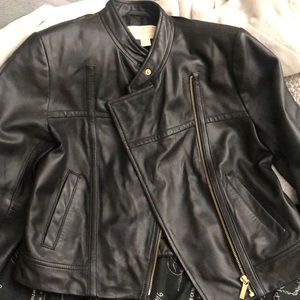 Michael Kors Leather Moto Jacket